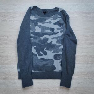 Express Gray Camouflage Women's Sweater